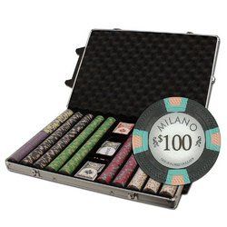 1000Ct Custom Claysmith Gaming "Milano" Chip Set in Rolling 1000Ct Custom Claysmith Gaming "Milano" Chip Set in Rolling