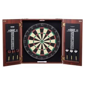 Dartboard and Cabinet Set, Ready-to-Play Bundle Official Size Dartboard Cabinet, Steel Tip Dart Hideaway Cabinet, Features Easy Assembly Dartboard and Cabinet Set, Ready-to-Play Bundle Official Size Dartboard Cabinet, Steel Tip Dart Hideaway Cabinet, Features Easy Assembly