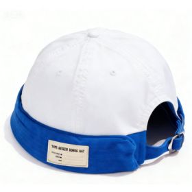 Unbrimmed Wide-brimmed Fedora For A Stylish Guy (Option: White blue)